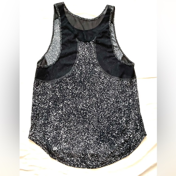 Lululemon Sculpt Women’s Sz 8 Black White Running Gym Workout Athletic Tank Top - Picture 3 of 7